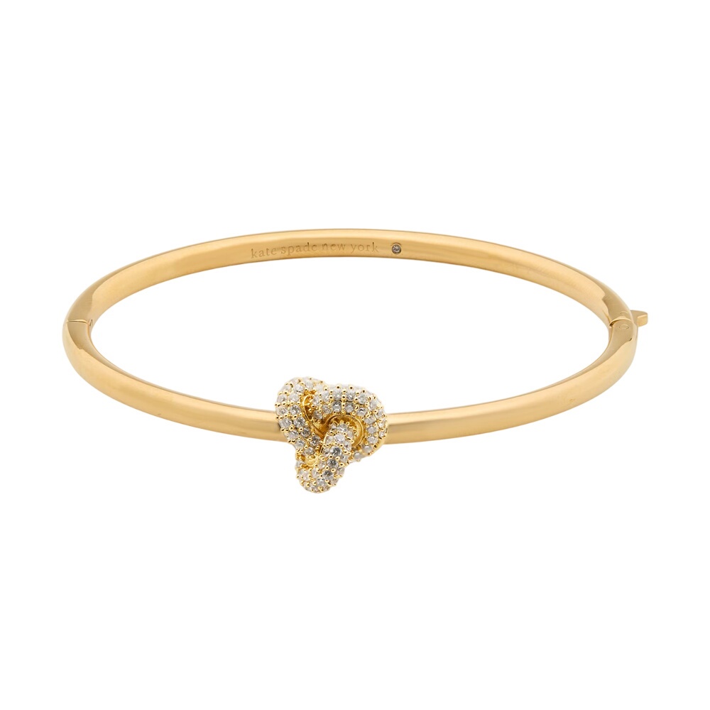 Kate Spade New York Double Knot Pave Hinged Bangle